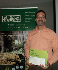 Paul Foster with his NANPS Garden Award (Honourable Mention)